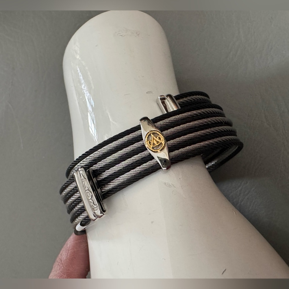 ALOR Large Cable Double Wrap Bracelet - Picture 6 of 11